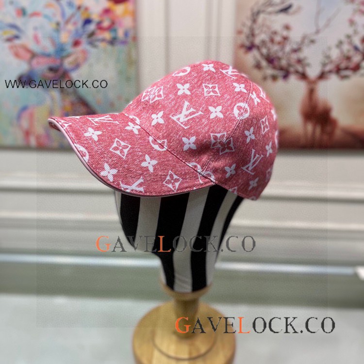 L-V Hats Pink Canvas Baseball Cap for Women for Sale